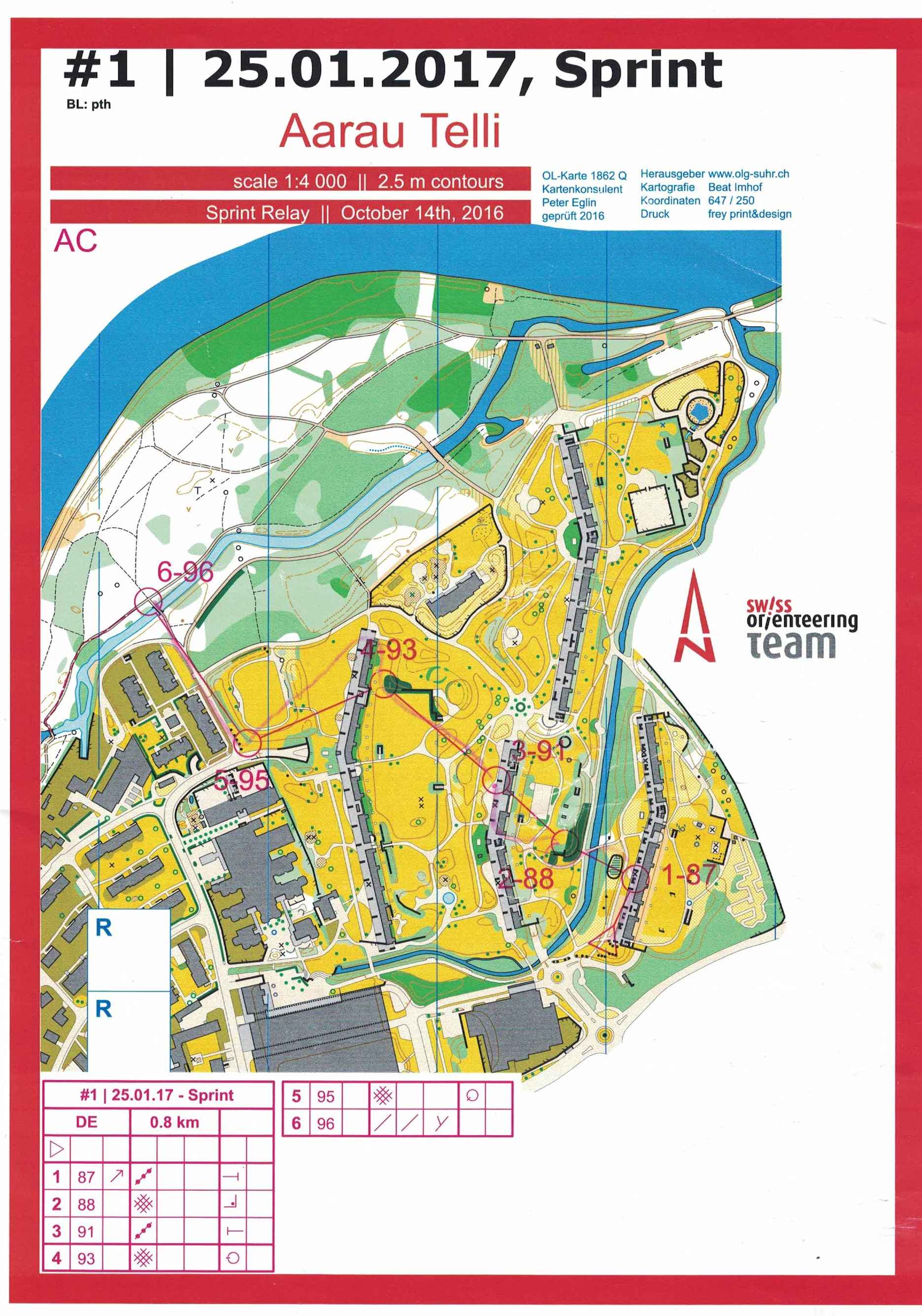 Sprint Relay Aarau #1 (25/01/2017)