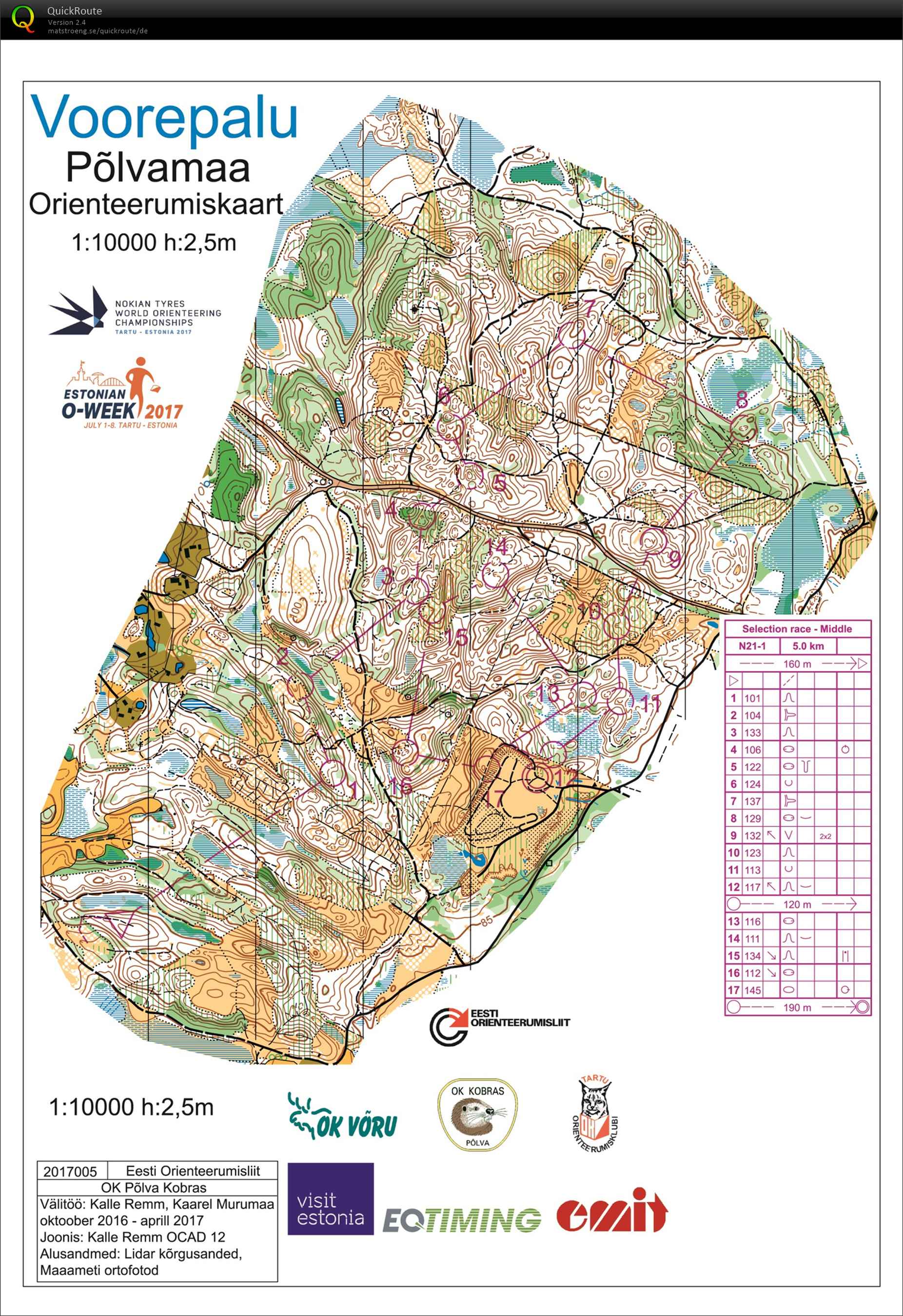 WOC-Test Middle (13-05-2017)