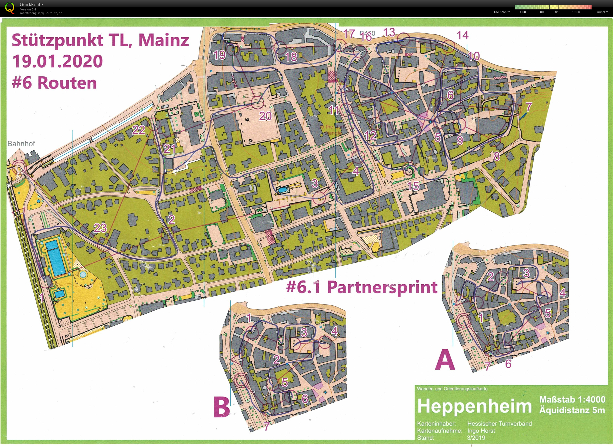 Stützpunkt Mainz: Routen & Paarsprint (19.01.2020)