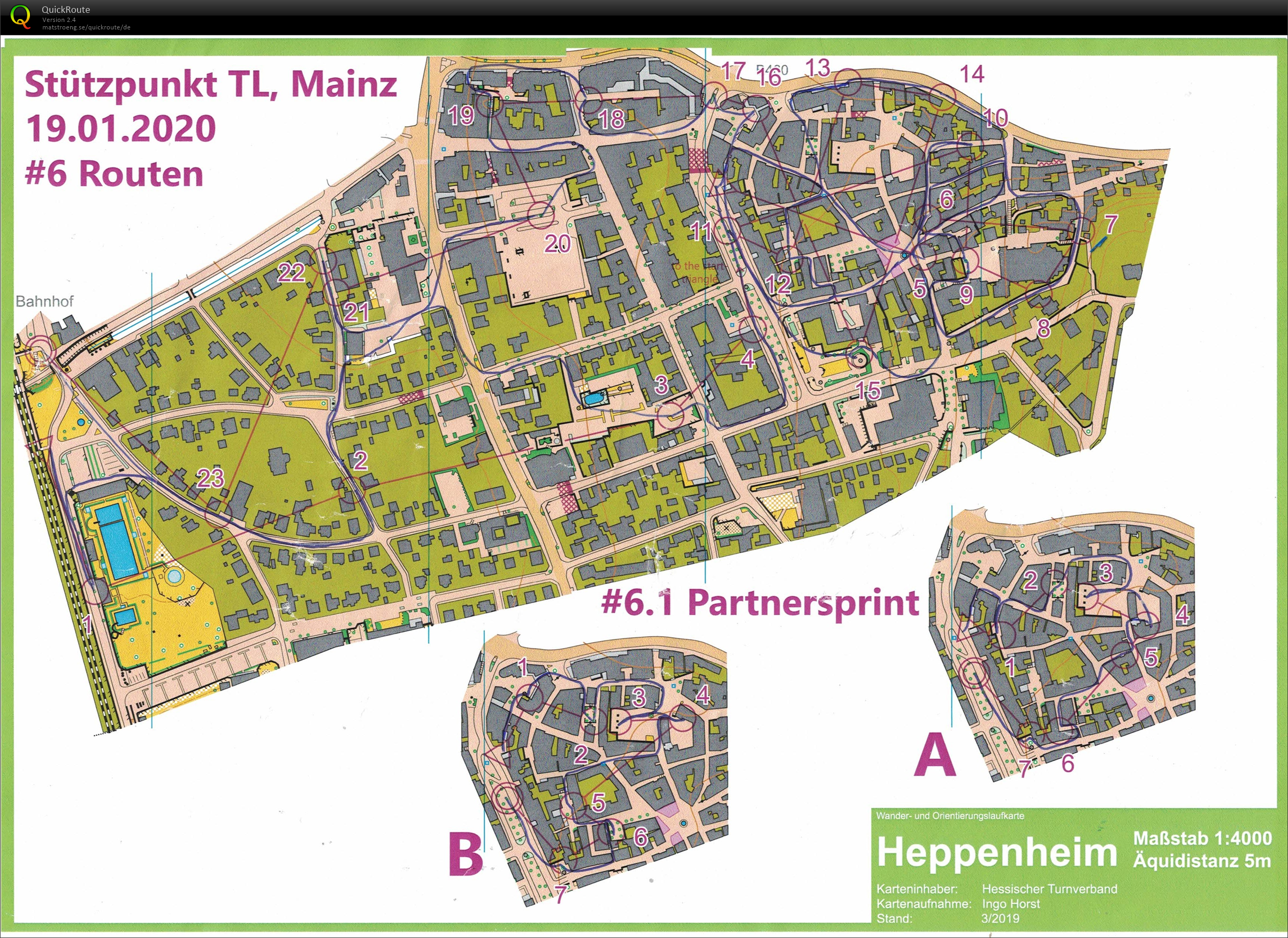 Stützpunkt Mainz: Routen & Paarsprint (19.01.2020)